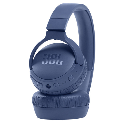 Наушники беспроводные Bluetooth JBL Tune 660NC накладные с микрофоном и шумоподавлением складные синие