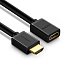 Кабель-удлинитель HDMI - HDMI (папа - мама) длина 1 м версия 2.0 4K 60Hz Ugreen HD107 черный