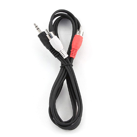 Кабель 3,5 мм - 2RCA (стандартный аудио - тюльпаны) длина 2,5 м Cablexpert CCA-458 черный