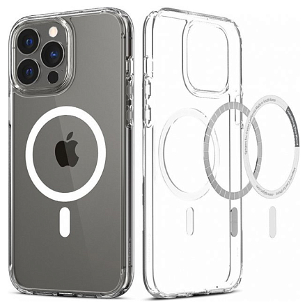 Чехол для iPhone 13 Pro Max гибридный Spigen Ultra Hybrid MagSafe прозрачно-белый