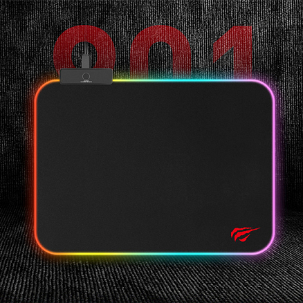 Коврик для мышки Havit MP901 с подсветкой игровой черный