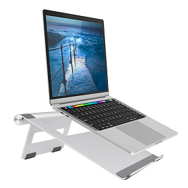 Подставка для ноутбука до 17 дюймов Evolution LS106 металлическая серебристая