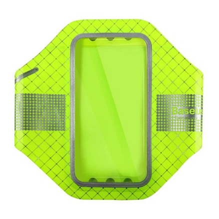 Чехол универсальный для телефона до 4.7 дюйма спортивный наручный Baseus Sports Armband кислотно-зеленый