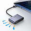 Преобразователь USB 3.0 - HDMI, VGA (папа - мама, мама) с кабелем Ugreen CM449 серый