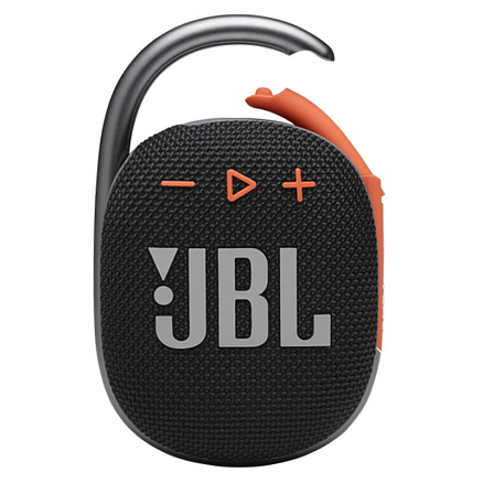 Портативная колонка JBL Clip 4 с защитой от воды черно-оранжевая