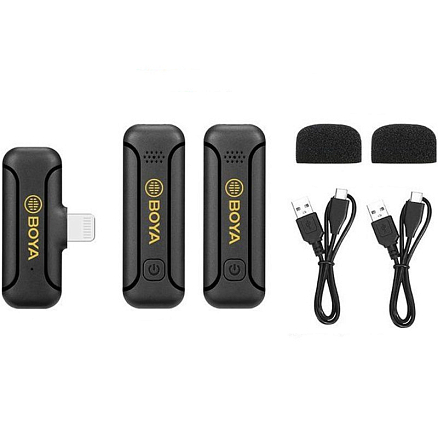 Радиосистема двухканальная для записи звука с петличным микрофоном Type-C Boya BY-WM3T2-D2