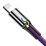 Кабель USB - Lightning для зарядки iPhone 1 м 2.4A с автоотключением плетеный Baseus C-shaped фиолетовый