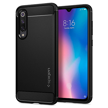 Чехол для Xiaomi Mi 9 SE гелевый Spigen SGP Rugged Armor черный