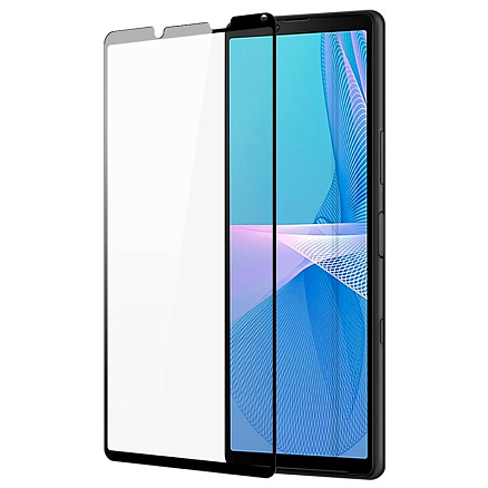 Защитное стекло для Sony Xperia 10 III на весь экран противоударное Dux Ducis 10D черное