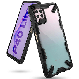 Чехол для Huawei P40 Lite гибридный Ringke Fusion X черный