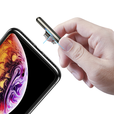 Кабель USB - Lightning для зарядки iPhone 1 м 2.4А игровой плетеный Baseus Iridescent Lamp черный