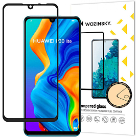 Защитное стекло для Huawei P30 Lite на весь экран противоударное Wozinsky Full Glue черное