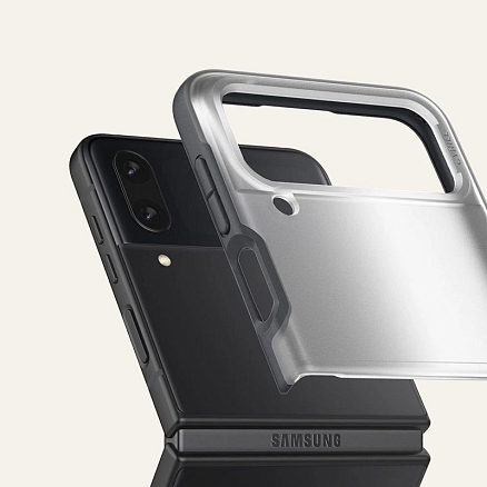 Чехол для Samsung Galaxy Z Flip 4 гелевый Spigen Cyrill Color Brick прозрачно-серый