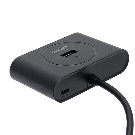 USB 3.0 HUB (разветвитель) на 4 порта Ugreen CR113 с питанием MicroUSB черный