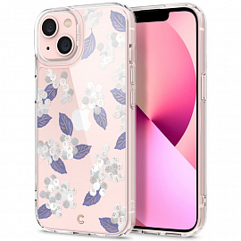 Чехол для iPhone 13 гибридный Spigen Cyrill Cecile Сotton Blossom прозрачный