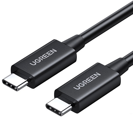 Кабель Type-C - Type-C длина 0.8 м USB4 Gen3 40Gbps 8K 60Hz 5А 100W Ugreen US507 (быстрая зарядка PD) черный
