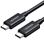 Кабель Type-C - Type-C длина 0.8 м USB4 Gen3 40Gbps 8K 60Hz 5А 100W Ugreen US507 (быстрая зарядка PD) черный