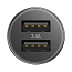 Зарядное устройство автомобильное с двумя USB входами 3.4A и Type-C кабелем Baseus Small Screw (быстрая зарядка QC 3.0) черное