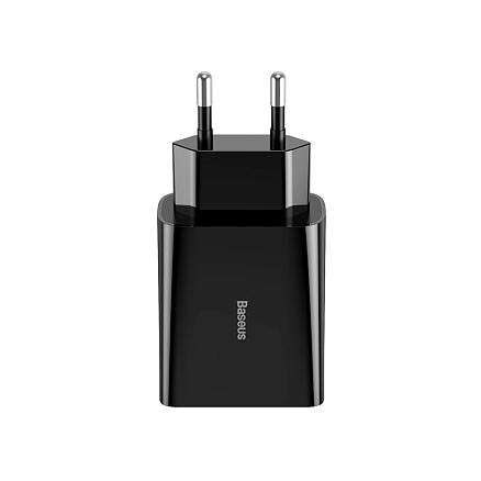 Зарядное устройство сетевое с Type-C входом 3А 20W Baseus Speed Mini CCFS-SN01 (быстрая зарядка PD) черное