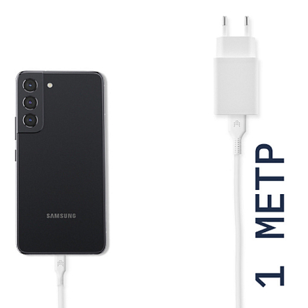 Зарядное устройство сетевое USB 18W с кабелем Type-C Rocket Slot Combo (быстрая зарядка QC, PD) белое