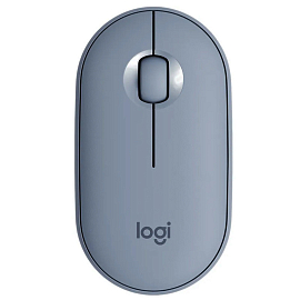 Мышь беспроводная Bluetooth оптическая Logitech Pebble M350 синяя