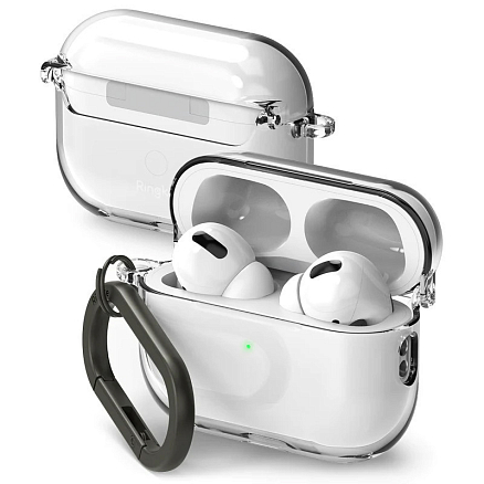 Чехол для наушников AirPods Pro, Pro 2 пластиковый Ringke Hinge прозрачный
