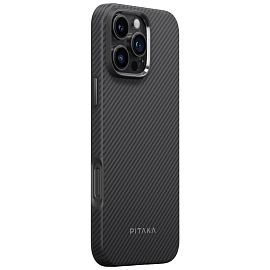 Чехол для iPhone 16 Pro гибридный Pitaka MagEZ 4 Military-Grade черно-серый