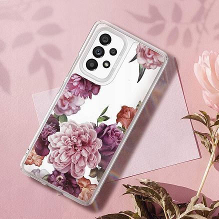 Чехол для Samsung Galaxy A53 гибридный Spigen Cyrill Cecile Rose Floral прозрачный