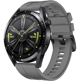 Ремешок-браслет для Huawei Watch GT 3 42 мм силиконовый Hurtel серый