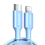 Кабель Type-C - Lightning для зарядки 1 м 3А MFi плетеный Ugreen US532 (быстрая зарядка PD) голубой