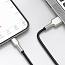 Кабель USB - Lightning для зарядки iPhone 0,25 м 2.4А плетеный Baseus Cafule Metal Data черно-серебристый