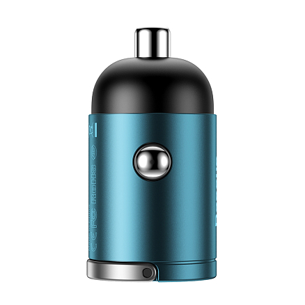 Зарядное устройство автомобильное USB 5А 30W Baseus Tiny Star Mini (быстрая зарядка QC 3.0) синее