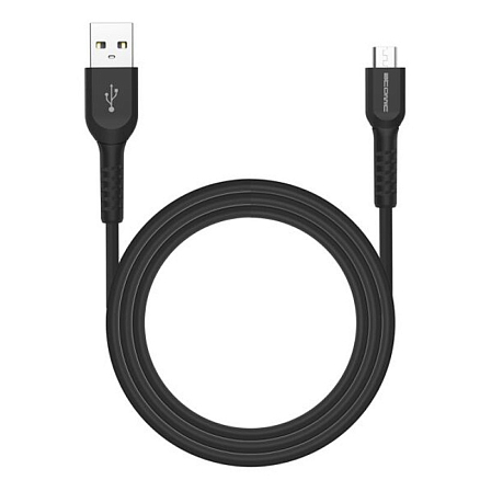 Кабель USB - MicroUSB для зарядки 1,5 м 2.4А Atomic Flexstick Robust черный