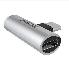 Переходник Type-C - 3,5 мм, Type-C (папа - мама, мама) Ritmix RCC-034 серебристый