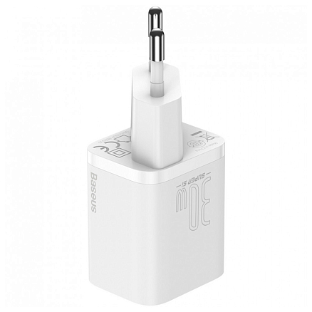 Зарядное устройство сетевое Type-C 30W Baseus Super Si Pro CCSUP-J02 (быстрая зарядка PD) белое