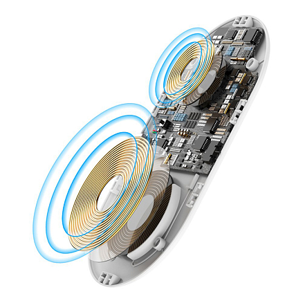 Беспроводная зарядка 2-в-1 для телефона и Apple Watch Baseus Smart (быстрая зарядка) белая