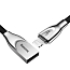 Кабель USB - Lightning для зарядки iPhone 1 м 2А плетеный плоский Baseus Zinc Fabric Cloth черный
