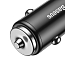 Зарядное устройство автомобильное с двумя USB входами 3.4A и Lightning кабелем Baseus Small Screw (быстрая зарядка QC 3.0) черное