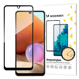 Защитное стекло для Samsung Galaxy A32 4G на весь экран противоударное Wozinsky Full Glue черное