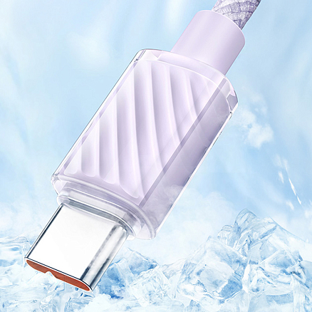 Кабель Type-C - USB 2.0 для зарядки 1,2 м 6А 100W плетеный McDodo CA-3652 (быстрая зарядка Huawei, QC) фиолетовый