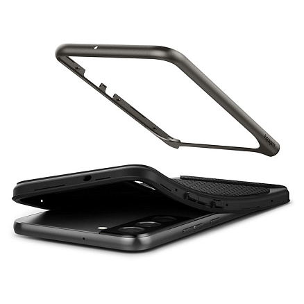 Чехол для Samsung Galaxy S22 гибридный Spigen Neo Hybrid черно-серый