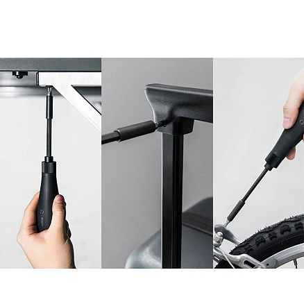 Отвертка Xiaomi Wiha BHR4007GL с набором бит (8 насадок)