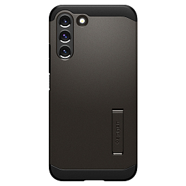 Чехол для Samsung Galaxy S22+ гибридный для экстремальной защиты Spigen SGP Tough Armor черно-серый