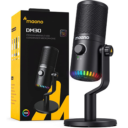 Микрофон для стрима Maono DM30 черный