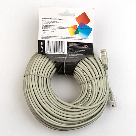 Сетевой кабель (патч-корд) RJ45 cat5e длина 30 метров Dialog HC-A3930