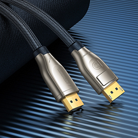 Кабель DisplayPort - DisplayPort (папа - папа) длина 2 м 8K версия 1.4 плетеный Ugreen DP112 черный