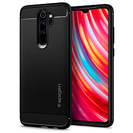 Чехол для Xiaomi Redmi Note 8 Pro гелевый Spigen SGP Rugged Armor черный