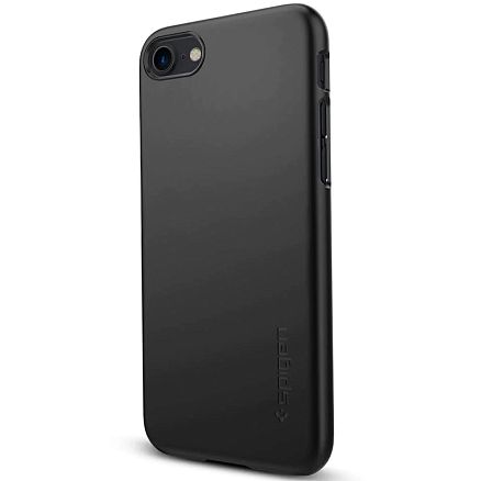 Чехол для iPhone 7, 8, SE 2020, SE 2022 пластиковый Spigen Thin Fit черный