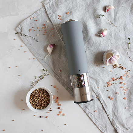 Электрическая мельница для специй Miru Velor серая