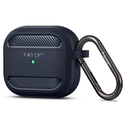 Чехол для наушников AirPods 3 гелевый Spigen Rugged Armor темно-серый